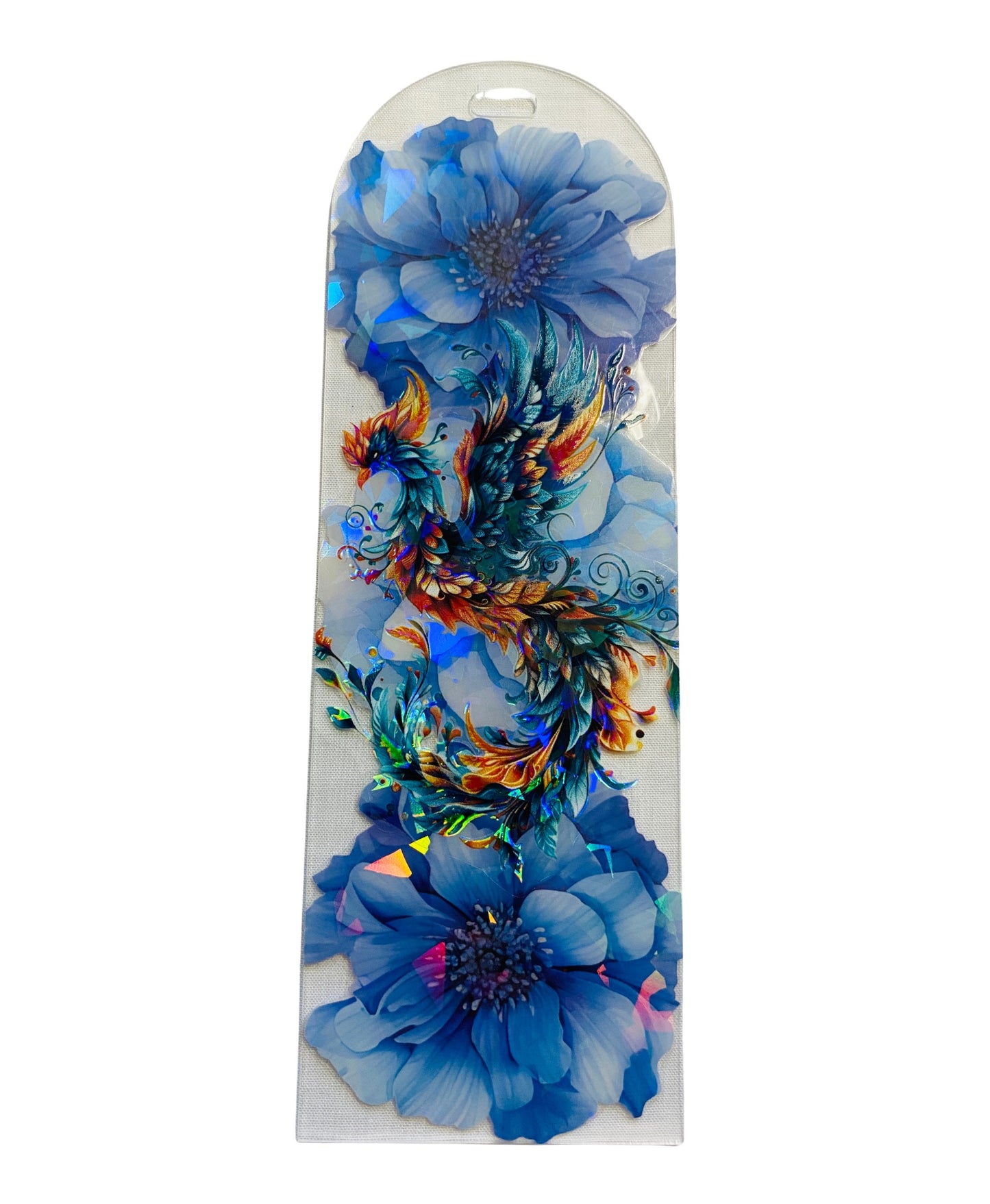 Acrylic Bookmark With Tassel - Blue Phoenix