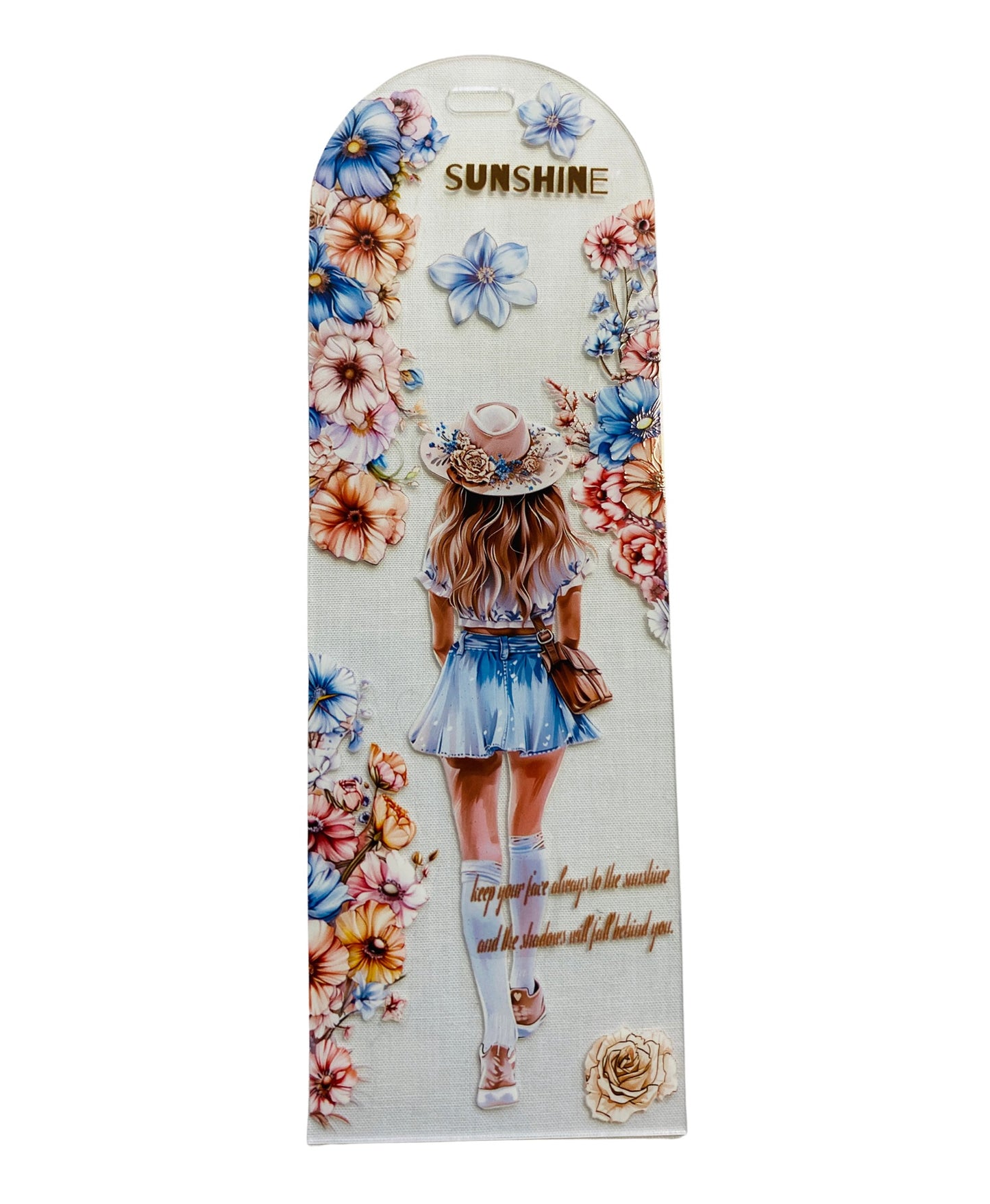 Acrylic Bookmark With Tassel - Walk into Sunshine