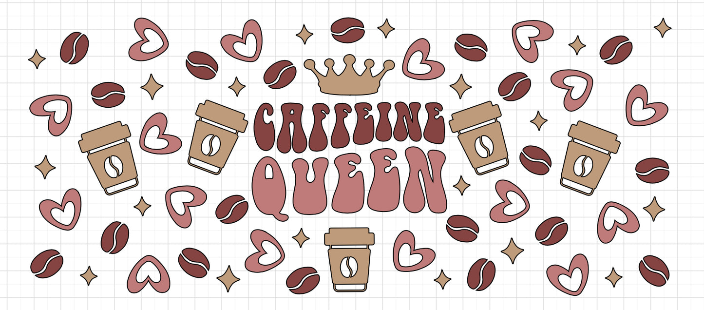 Glass Cup - Caffeine Queen