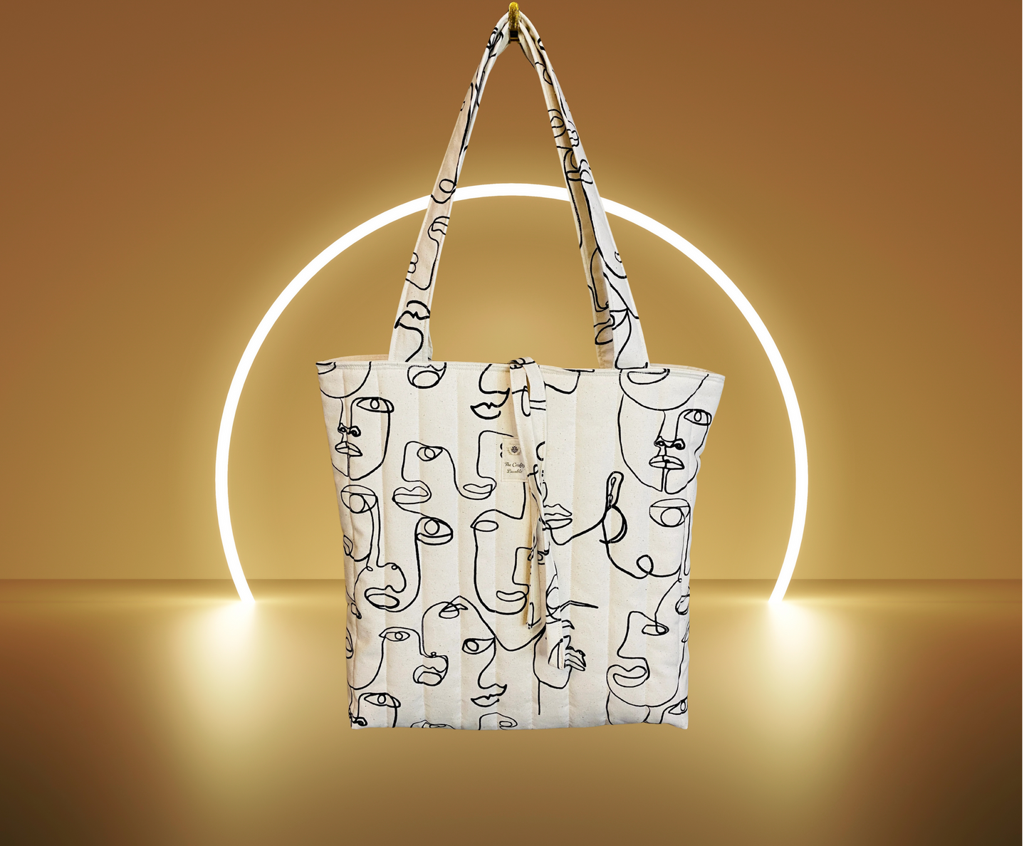 Quilted Tote Bag - She’s a lady