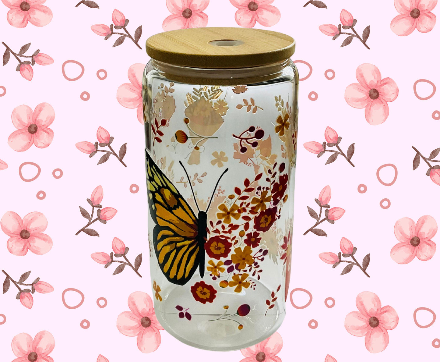 Glass Cup - Floral options