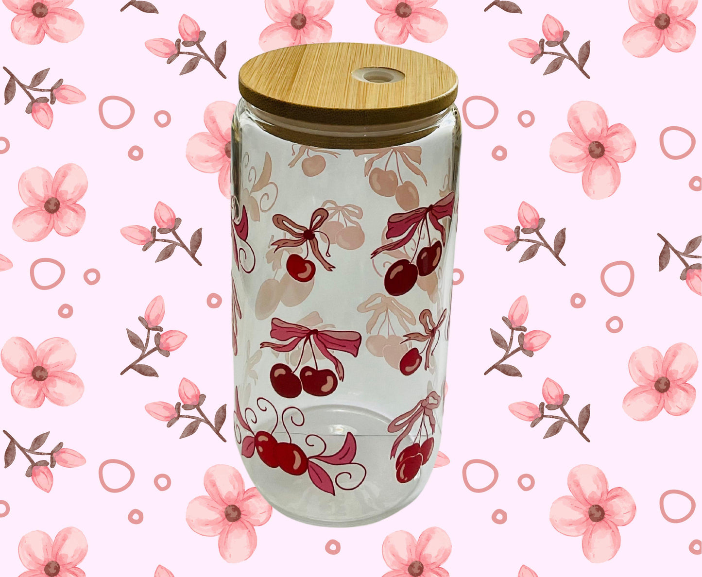 Glass Cup - Cherry options