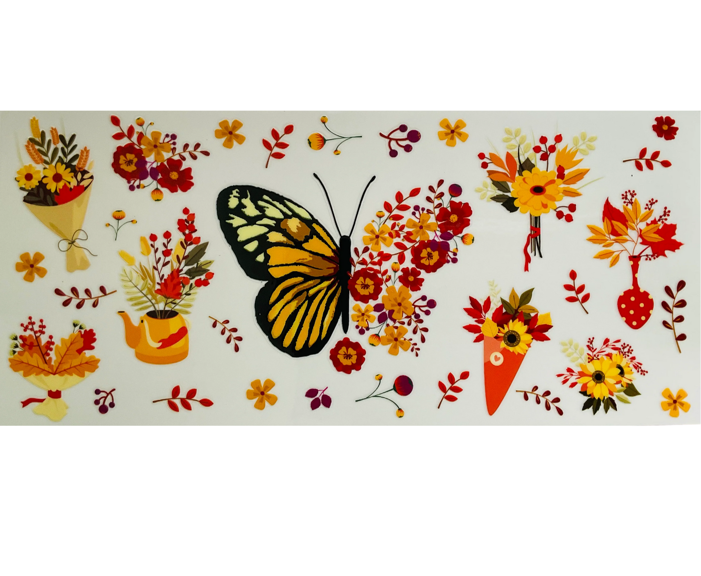 Glass Cup - Floral options