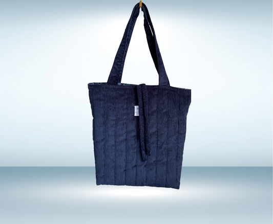 Quilted Tote Bag - Imogen's Midnight Blue