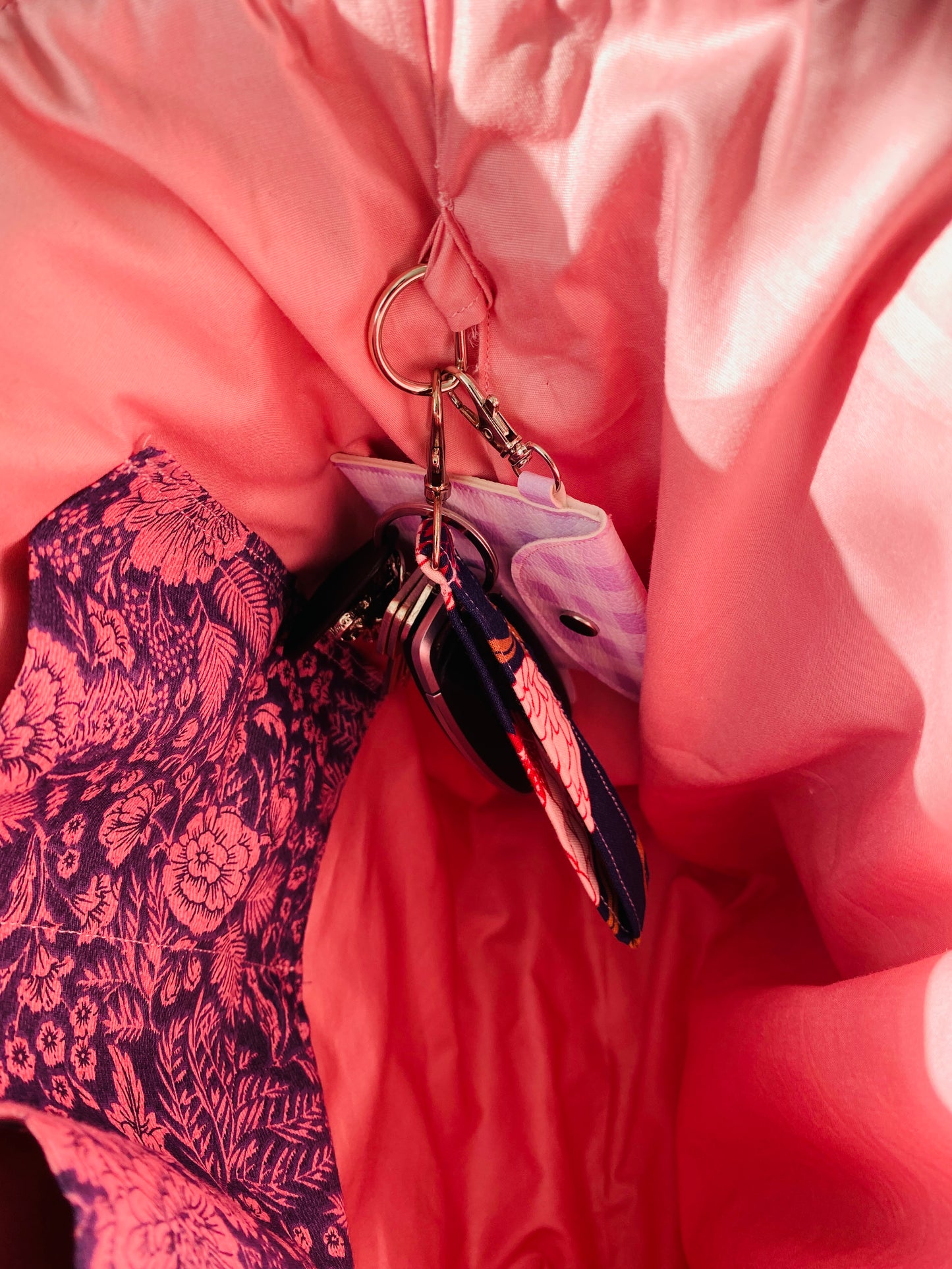 Quilted Tote Bag - Purple Fields