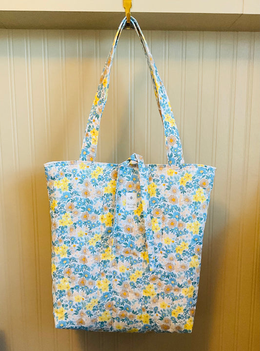 Quilted Tote Bag - Spring Bouquet