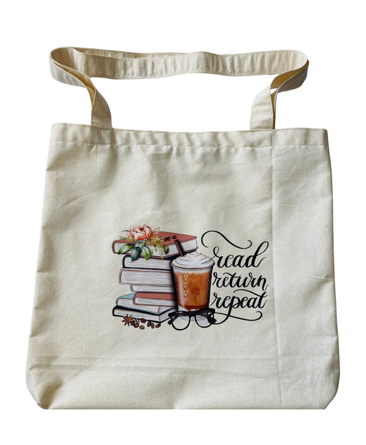 Canvas Tote Bag - Read Return Repeat