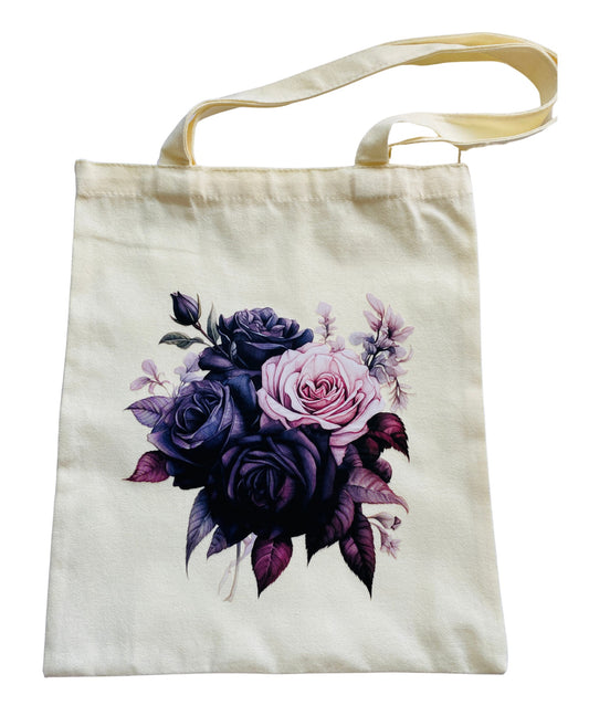 Canvas Tote Bag - Purple Rose