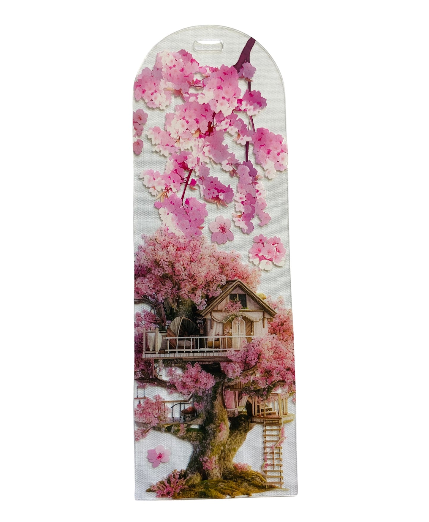 Acrylic Bookmark With Tassel - Cherry Blossom