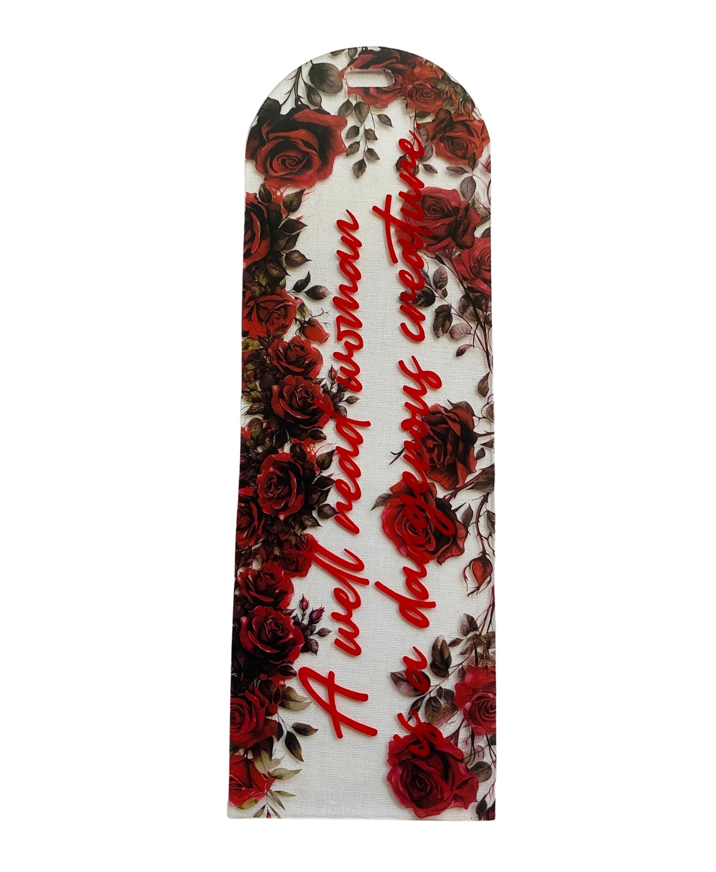 Acrylic Bookmark With Tassel - A well read woman…