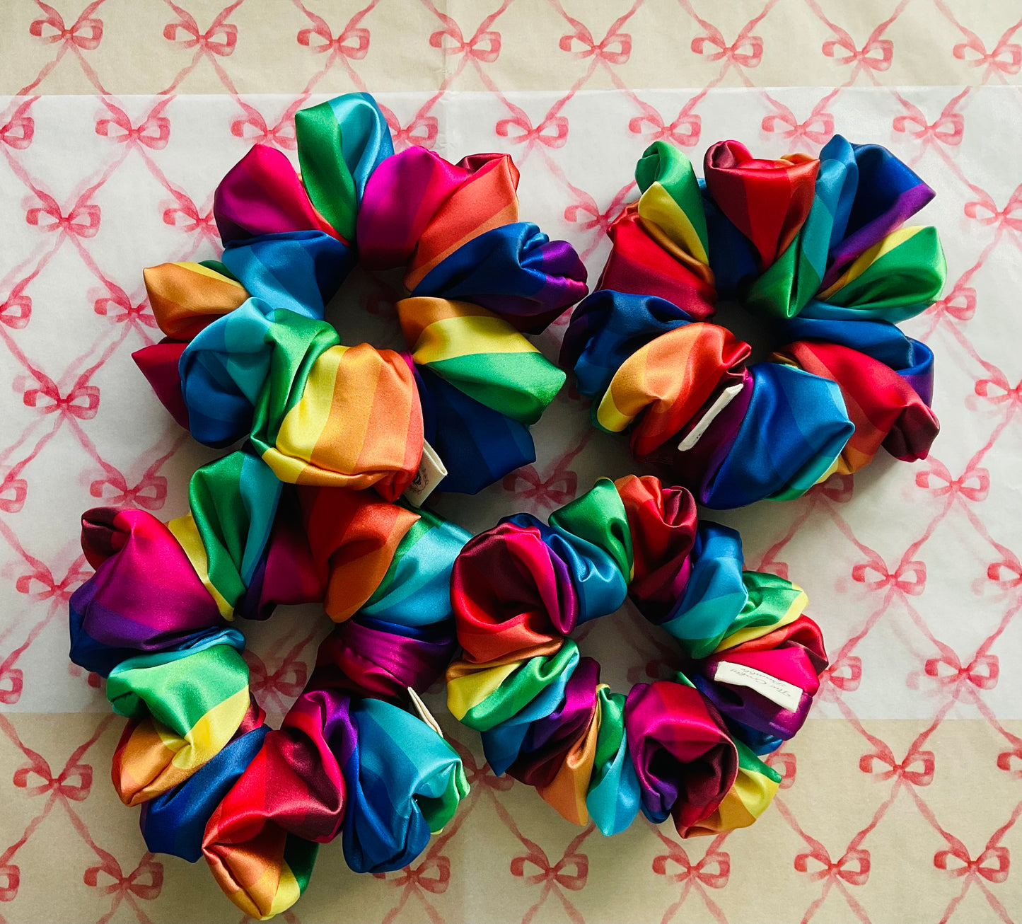 Satin Scrunchie - Rainbow XL