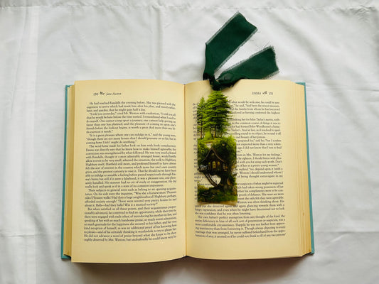 Acrylic Bookmark With Tassel - Tree house