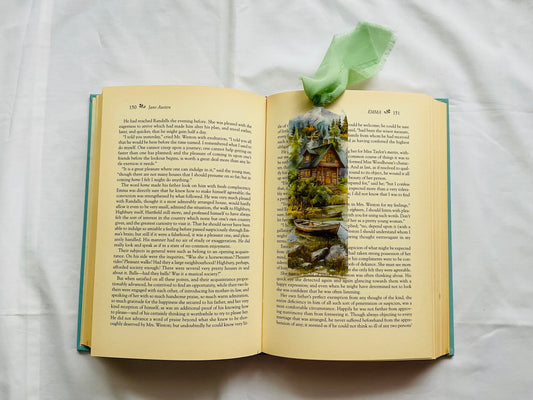Acrylic Bookmark With Tassel - Lake dream