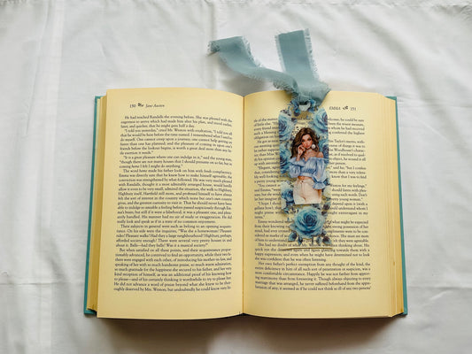 Acrylic Bookmark With Tassel - Dreamy Blue