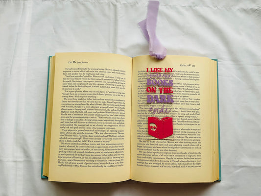 Acrylic Bookmark With Tassel - on the dark side…