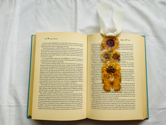 Acrylic Bookmark With Tassel - Sunflowers