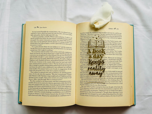 Acrylic Bookmark With Tassel - A book a day…