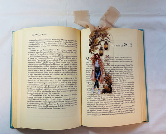 Acrylic Bookmark With Tassel - Autumn