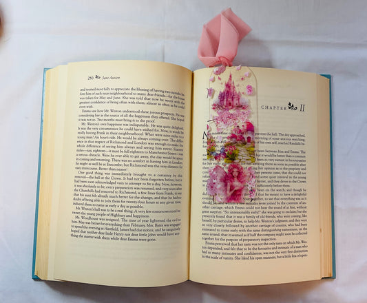 Acrylic Bookmark With Tassel - Pink Fairy