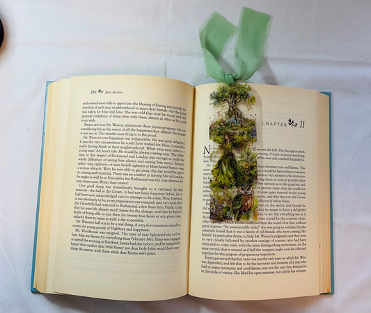 Acrylic Bookmark With Tassel - Forest Nymph