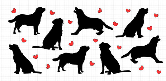 Glass Cup - I love Dogs