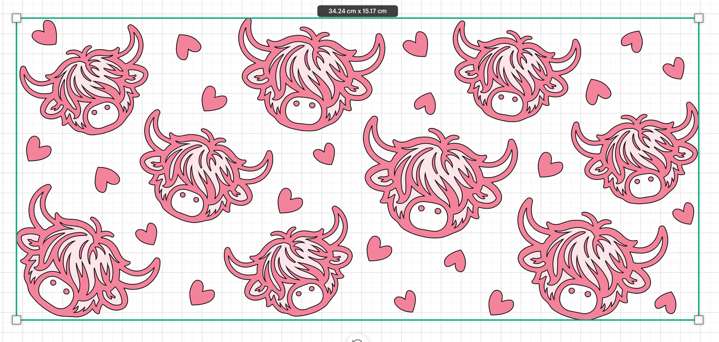 Glass Cup - Cute Cow