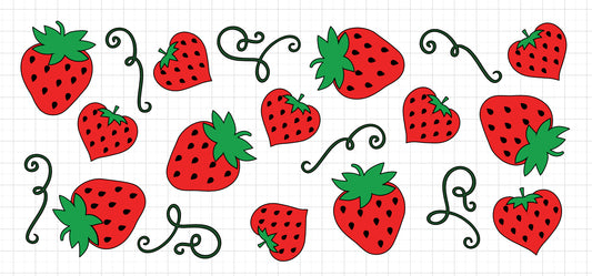 Glass Cup - Strawberry