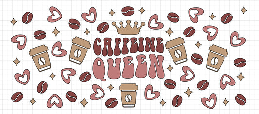 Glass Cup - Caffeine Queen