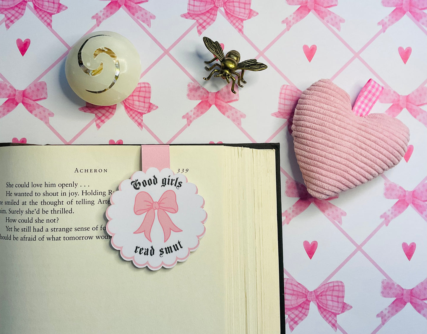 Magnetic Bookmark - Good girls bow