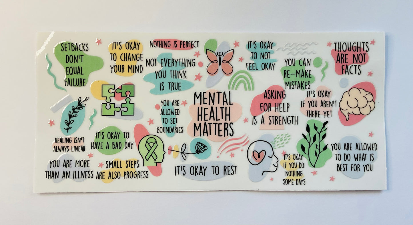 Glass Cup - Mental Health options