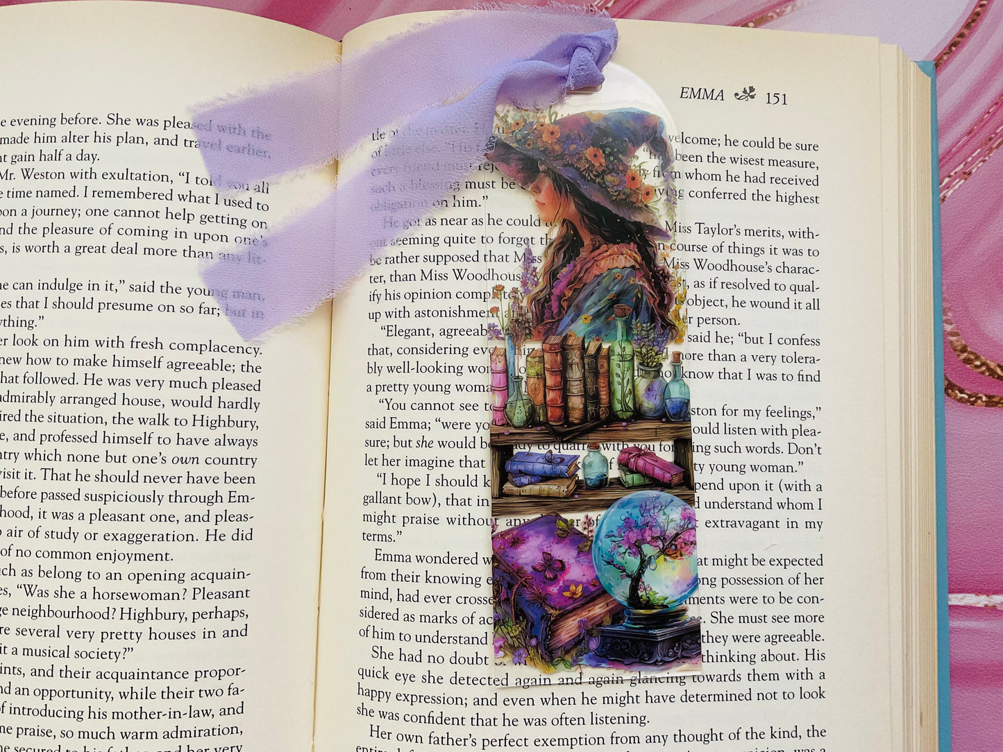 Acrylic Bookmark With Tassel - Magical Reading