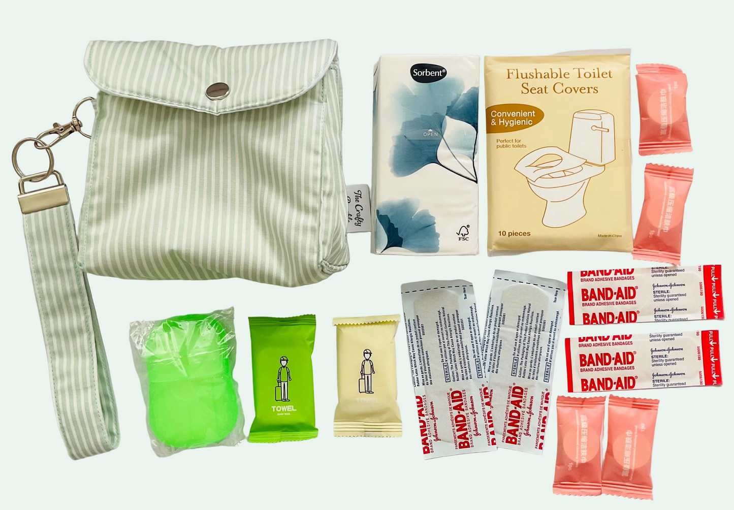 Quilted Boxy Pouch (with wristlet) - A girl's essential kit