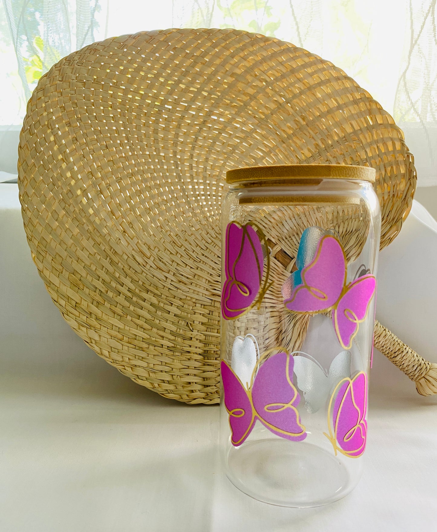 Glass Cup - Butterfly Options