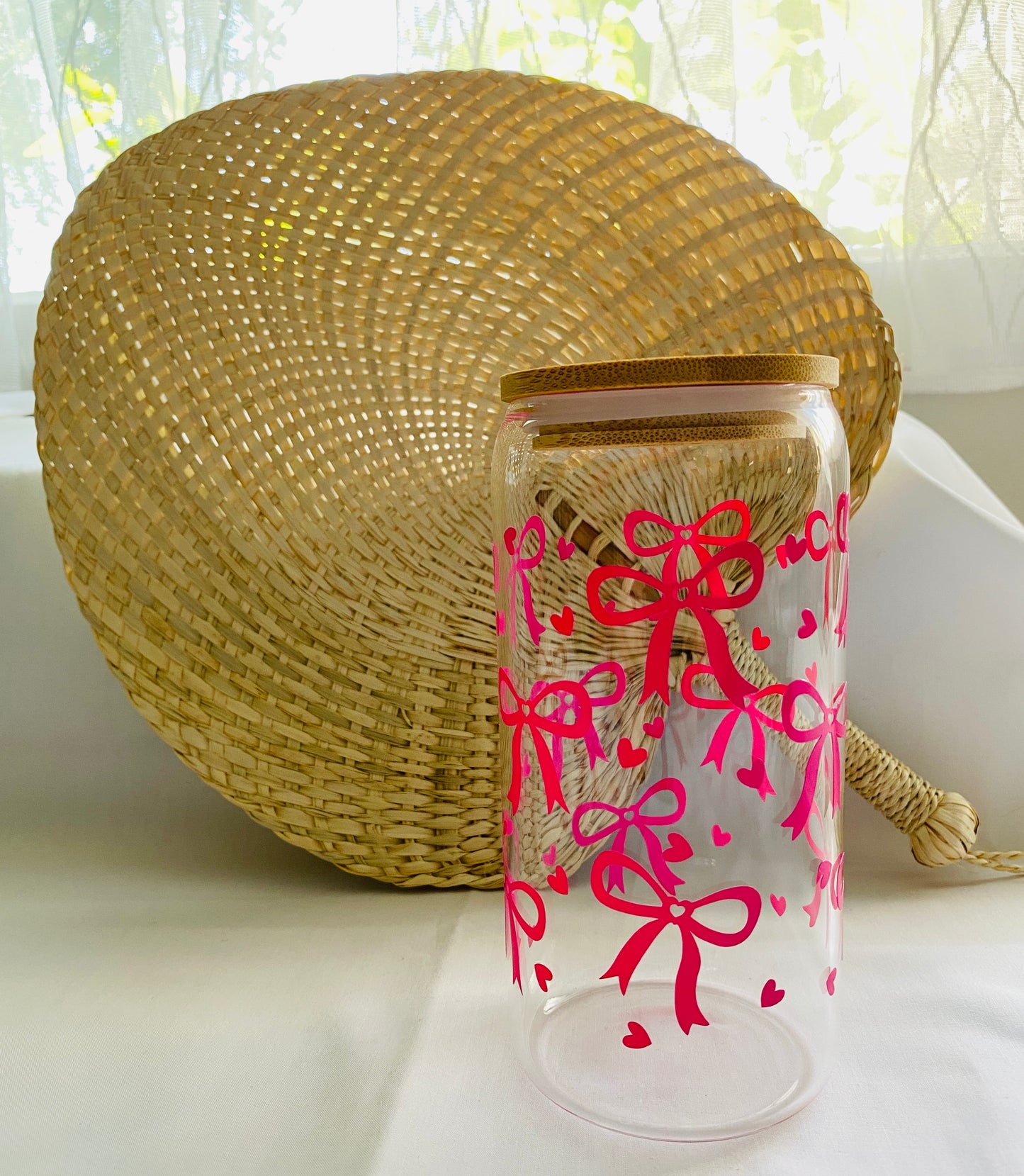 Glass Cup - Bow options