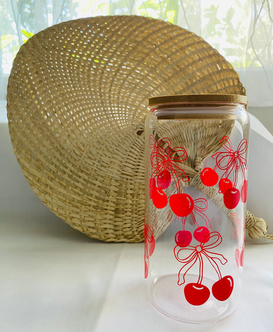 Glass Cup - Cherry options