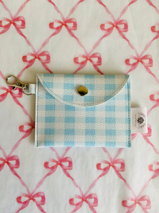 Keychain coin purse - Blue plaid