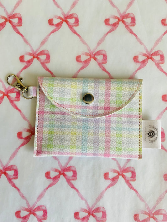 Keychain coin purse - Rainbow plaid