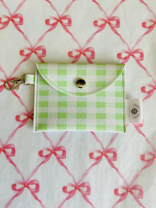Keychain coin purse - Green plaid